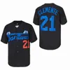 Jerseys de filme Roberto Clemente 21# Santurce Crabbers Puerto Rico Mens S-xxxl