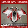 Injeção de molde vermelho branco corpo para ducati panigale 959r 1299r 959s 1299s 2015-2018 carroceria 140no.94 959 1299 s r 2015 2016 2017 2018 959-1299 15 16 17 18 OEM Fairing