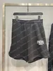 22SS Herren Damen Designer Shorts Hosen Paris Frankreich Druck Frühling Sommer Baumwolle Hose Freizeithose Schwarz Weiß Xinxinbuy XS-L