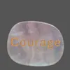 Healing Crystal Reiki Coraggio Simbolo Pietra naturale Cristallo Pezzo ovale Decorazione Aura Guardiano pendolo Artware Fascino Divinazione Gioielli fai da te
