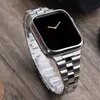 luxury Women Stainless Steel Slim Straps Bracelet For Apple watch Ultra 49mm Band 40mm 38mm 42mm 41 45mm for iWatch 8 SE/6/5 7 Fashion Metal Lady Thin Strap