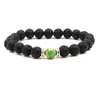 Lava Rock Perlen Stränge Armbänder Ätherisches Öl Diffusor Stein Chakra Charm Armband Für Frauen Männer Mode Aromatherapie Handwerk Schmuck