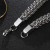 12mm Stainless Steel Thick Bracelets Men 18K Gold Plated Twist Link Chain Bracelet Gifts Silver Black Fashion Domineering Wristband Punk Hip