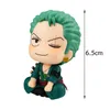 7cm Anime Figure Monkey D Luffy Roronoa Zoro Kawaii Toys Q Figural Car Decoration PVC Model Gift 220707