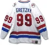 Nik1 99 Wayne Gretzky 1979 WHA All Star Hockey Jersey Broderie Cousue Personnalisez n'importe quel nombre et nom Jerseys