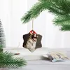 Süblimasyon boş kolye ısı transferi seramik asma süsler tatil için Noel ağacı dekorasyonu DIY el sanatları partisi