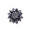 Colares pendentes Morkopela O colar de dahlia preto pinos de flores vintage para mulheres jóias de cristal de banquete