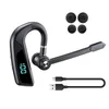 V16 TWS Wireless Earphone Voice Answer Digital Display Ear Hook Touch Control Bluetooth-compatible 5.2 Earbud for Business