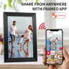 Großhandel 10.1 Zoll WF105T WiFI Digital Bilder Frame 16 GB Smart Electronics Fotorahmen App Steuerelement Senden Sie Fotos Push Video Touchscreen
