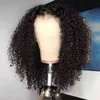 13x4 Kinky Curly Lace Front Perruques de Cheveux Humains Frontale 220622