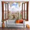 Outside Window Fantasy Forest Tapestry Natural Printed Large Wall Hanging Bohemian Rugs Mandala Art Decor J220804