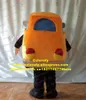 Costume da bambola mascotte Vivid Yellow Taxi Taxicab Hack Kab Vehicle Car Rook Machine EuroCity Limousine Sedan Mascot Costume Blue Windows No.5007