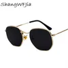 Sunglasses Men Sunglases Hexagon Sun Glasses Women Metal Frame Fishing Gold Tea Eyewear Lentes De Sol Hombre Okulary UV400Sunglass330J