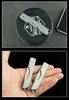 Promoção artwork cinzelando faca 440C lâmina de cetim tc4 liga de titânio lidar com facas de dobramento de bolso EDC keychain k1608