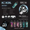 2022 Kokin Big Boy Desechable Dispositivo de cigarrillo electrónico de cigarrillo 9000 Puffs Kit 17.0 ml de cartucho de cartucho pre-relleno Pen 14 Colores Topeador de vapor doble