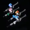 Kit de collecteur de silicone Nector NC Hookahs 10mm 14mm Quartz Nail Tip Dab Wax Container Keck Clip Pipe en verre Mini Pipes à main Dab Oil Rig