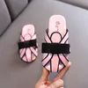 Kids Slippers for Girls Fashion Shallow Summer Home Shoes with Bow-tie Indoor Girls Bathroom Slippers Kids Slides E02053 220426