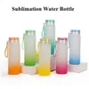 Sublimacja butelka z wodą 500 ml szklane szklane butelki z wodą kolorowy kolorowy kubek napój sportowy naczynia naczynia na zewnątrz FY5084