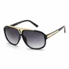 1 pçs moda redonda óculos de sol óculos designer marca preto metal quadro escuro 50mm lentes de vidro para mulheres dos homens melhor b2295