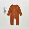 編みベビー服の春とオーリュム長袖の男の子ロンパー新生児ジャンプスーツ幼児セーターソリッドベビーガール衣装G220510