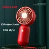 2020summer nieuwe hand-held fan home desktop draagbare Chinese stijl mini fan opvouwbare elektrische fan 5-speed windsnelheid USB opladen Lange levensduur van de batterij