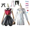 Bedürftige Mädchen Überdosierung Cosplay Kostüm Omg Kawaii Angel-Chan Ame-chan Kangel Faser Synthetische Perücke Schwarzer Faux Lederrock