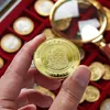 Regalo di Babbo Natale Natale da collezione in metallo placcato oro souvenir Ing Coin Polo Nord FY3608