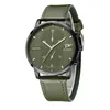 Green Business Wrist Watch Men Watches Famous Brand Pu Leather Wristwatch Male Quartz For Clock Hours Hodinky