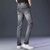 Jeans brodés Little Bee pour hommes, marque à la mode, élastique, Slim, petits produits droits