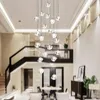 Pendant Lamps Modern For Staircase Long Lights Dspiral Lamp G4 Stair Led Lustre El Stairwell Lamparas Crystal LampsPendant