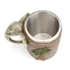 Tropical Rainforest Elephant Mug Cup 304 Stainless Steel Resin Drink Water Coffee Cup 600ML Bar Home Trunk Handle Creative Gift CX220513