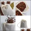 Coffee Tea Tools Drinkware Kitchen Dining Bar Home Garden 100 Pcs Lot Gauze Filter Pot Stewed Meat Spice Cook Primary Color Pouch New Con