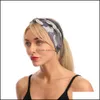 Stirnbänder Haarschmuck Elastic Cross-Printing Bouquet Stirnband Sport Kopfbedeckung Zubehör für Männer Frauen Opaska Do Wlosow Drop Lieferung 2021 Ju