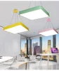 Pendant Lamps Square Office Chandelier Modern Minimalist Led Hanging Line Light Custom Creative Bar Restaurant LightPendant