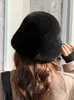 Женская настоящая норка шляпа шляпа зима теплые наушники Кэпка Черное коричневое вино красное