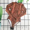 2022 deux couleurs chaud maillot de bain Bikini ensemble femmes guépard fleur imprimer une pièce maillots de bain rapide maillots de bain Sexy