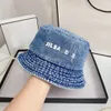 Liten Brim Bucket Hat Street Tide Brand denim Cowboy Man Hat Frigid Style High Fashion5948340