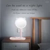 Compacte spiegels vormen spiegel met LED -licht verstelbare aanraking diming vulling desktop mobiele telefoon houder handheld schoonheid mirrorCompact