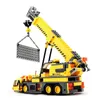 City Construction Engineering Vehicle Technical Excavator Bulldozer Crane Cement Mixer Dump Truck Loader Building Block 220715