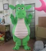 2022 Costume mascotte drago verde / viola di alta qualità con ali da indossare per adulti in vendita