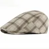 Beret cap wiosna letnie mężczyźni kobiety kapelusz vintage w kratę malarz regulacyjny Ivy gastby sboy flat beretsberets