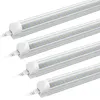 미국 재고 4ft LED 튜브 T8 통합 6000K 콜드 흰색 36W 투명한 커버 경질 행 조명 높은 출력 링크 가능한 LED 조명 천장 차고