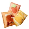 CM Printing Food Fruits Plush Cillow Fyle Båda silkbilder Strawberry Chocolate Chokladstöd Dekorera Girls Gift J220704