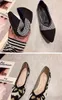 Dress Shoes Nan Jiu Mountain Women Autumn Single Fashion Knitted Pointed Flat Bottom Comfortable Plus 220512