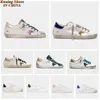 panier de mode chaussures dorées salut stra baskets blanc en détresse sale oie designer superstar hommes et femmes décontracté