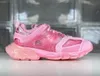 Track Sneaker przezroczysty Sole luksusowy marka designer buty mężczyźni kobiety różowe siatki nylonowe 3 3.0 Potrójne białe czarne skórzane trenera Trenery platformy Buty