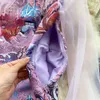 Yaz pisti moda tatlı parti elbise kadın uzun kollu fırfırlar yay vintage baskı örgü patchwork zarif vestidos 2022