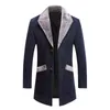 Herenwolmengsels winter high-end boetiek verdikt warme casual zakelijke wollen jas mannelijke slanke lange jas maat m-5xl t220810