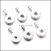 Charms Bijoux Résultats Composants Simple Métal 18Mm Gingembre Snap Bouton Base Pendentif Pour Diy Snaps Boutons Collier E Dhad2