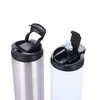 تسامي 15 أوقية زجاجات مياه مستقيمة مع أغطية القش الرياضية أكواب كوب Sippy من الفولاذ المقاوم للصدأ نقل الحرارة tumplers DIY FY52032613615